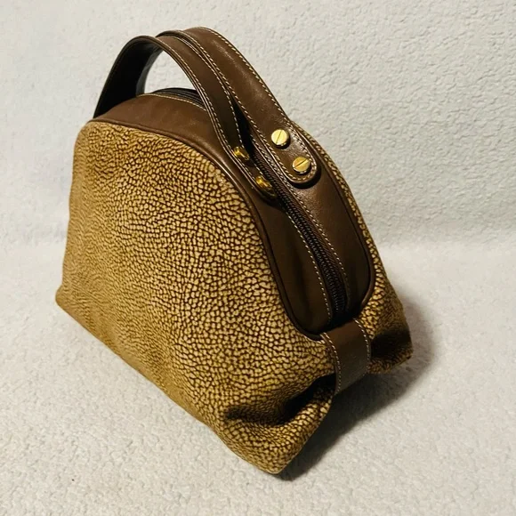 Borbonese Redwall Quail Suede Handbag - Picture 6 of 12